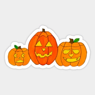 Jack-O-Lantern Trio Sticker